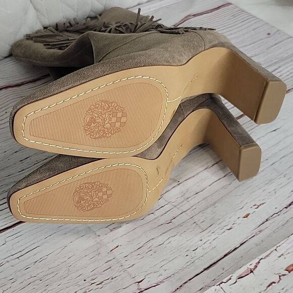 Vince Camuto Sterla Tall Suede Fringed Boots Size 10 - Picture 10 of 13